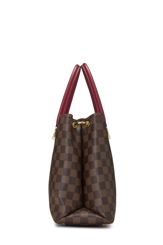 Burgundy Damier Ebene Riverside Tote, , large image number 2
