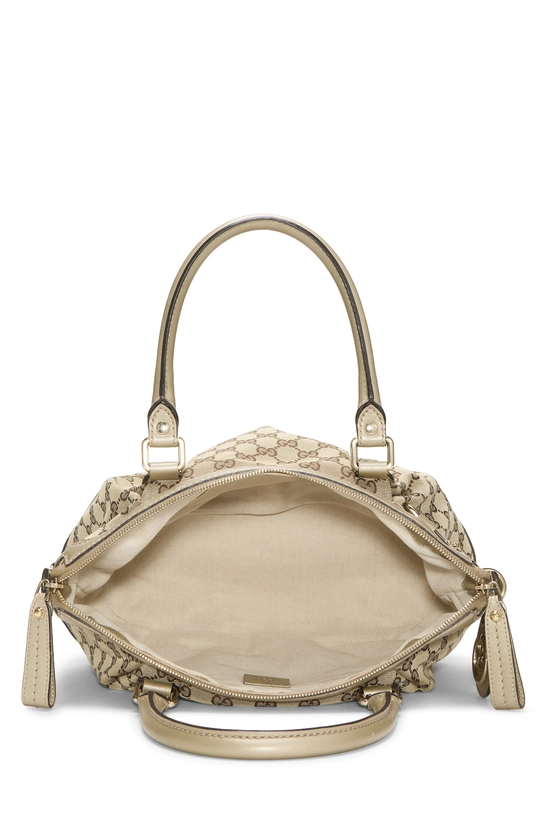 Gold GG Canvas Sukey Zip Handbag, , large image number 5