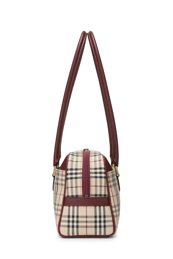 Burgundy House Check Jacquard Long Bowler Small, , large image number 2