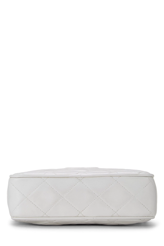 White Lambskin Diamond 'CC' Camera Bag Mini, , large image number 4