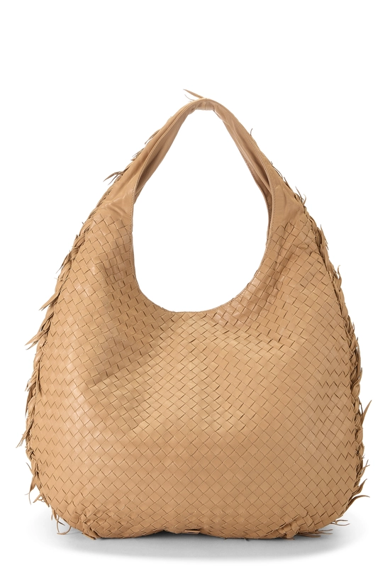 Beige Intrecciato Veneta Two Box Hobo, , large image number 0