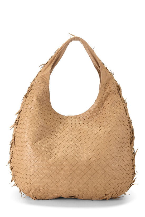 Beige Intrecciato Veneta Two Box Hobo, , large image number 0