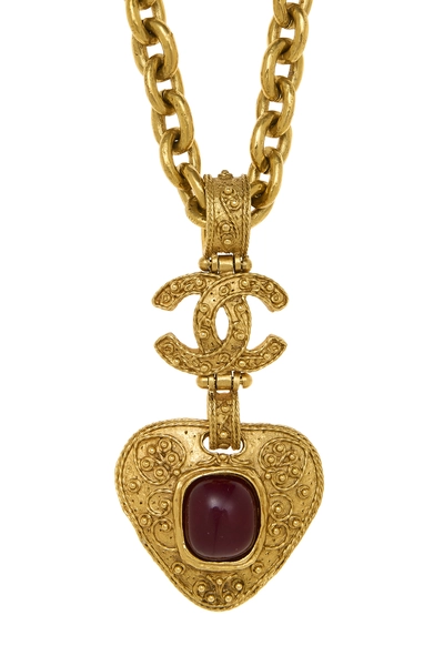 Gold Gripoix Filigree Necklace, , large