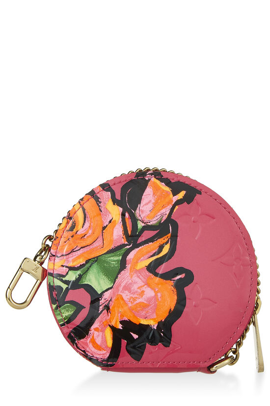 Stephen Sprouse x Louis Vuitton Pink Monogram Vernis Roses Coin Purse, , large image number 2