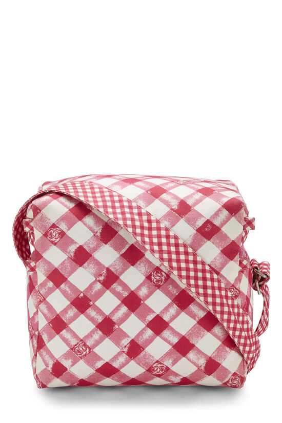 Pink & White Canvas Lunch Box Handbag, , large image number 4