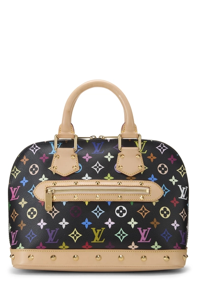 Takashi Murakami x Louis Vuitton Black Monogram Multicolore Alma PM