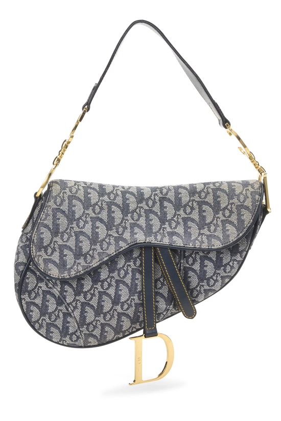 Navy Trotter Canvas Saddle Bag, , large image number 0