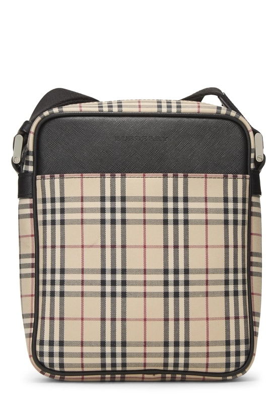 Brown Jacquard House Check Vertical Camera Bag Medium, , large image number 0