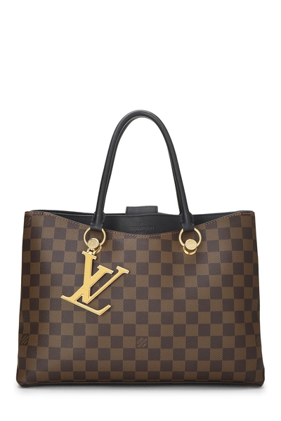 Black Damier Ebene Riverside Tote