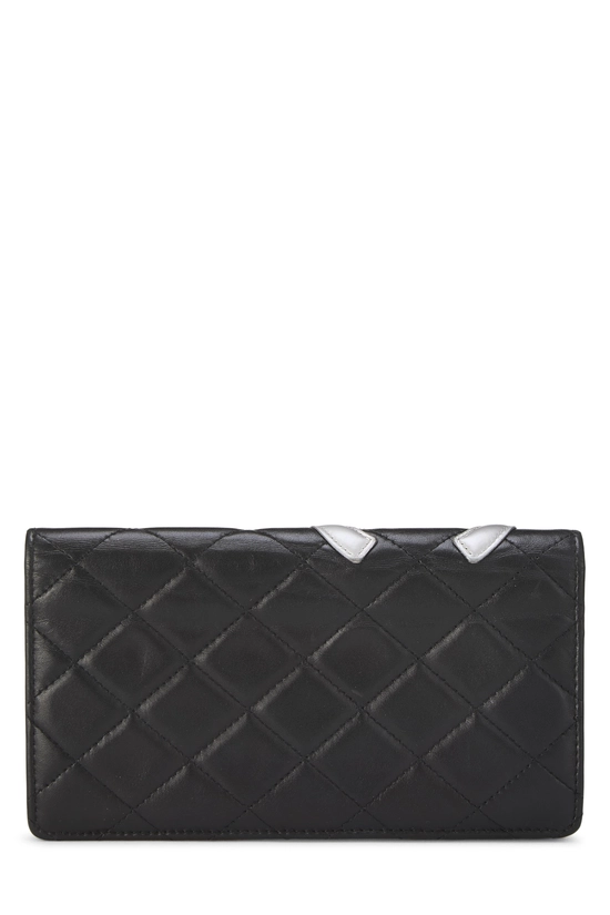 Black Quilted Calfskin Cambon Wallet, , large image number 2
