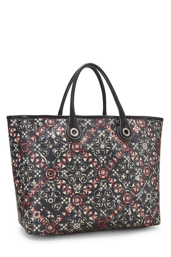 Black Coated Canvas Optic Coco Tote, , large image number 1