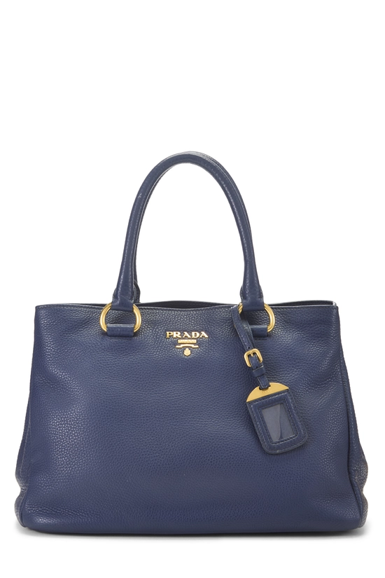 Blue Vitello Daino Convertible Top Handle Bag, , large image number 0