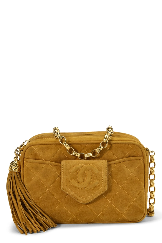 Yellow Suede 'CC' Camera Bag Mini, , large image number 0