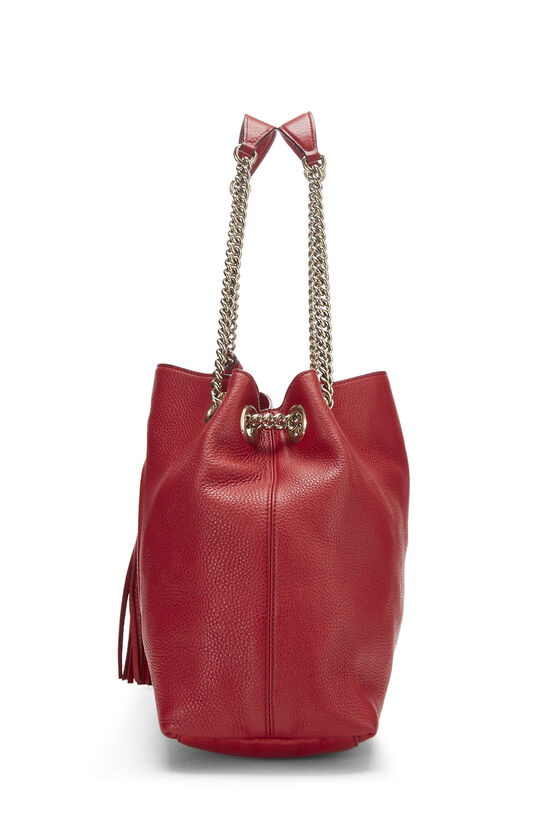 Red Leather Soho Chain Tote, , large image number 3