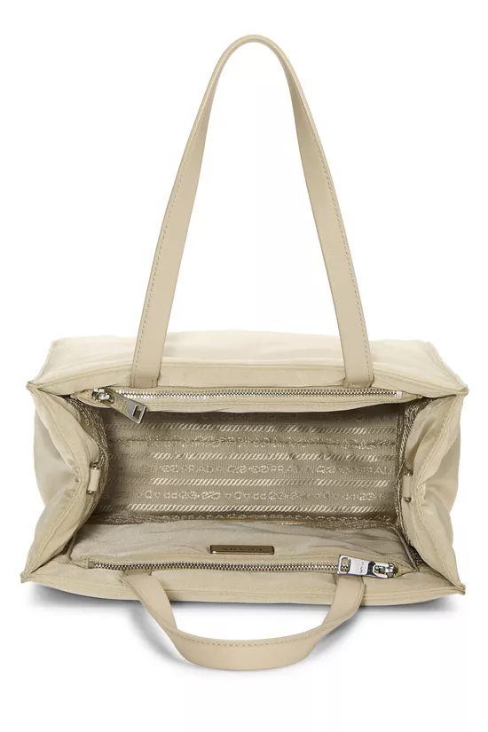 Beige Nylon Convertible Tote, , large image number 5