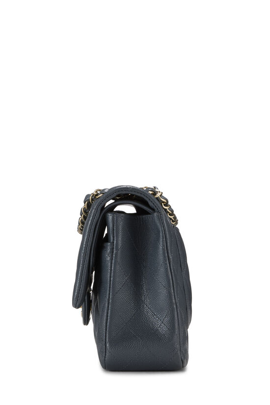 Grey Quilted Caviar Classic Double Flap Medium, , large image number 2