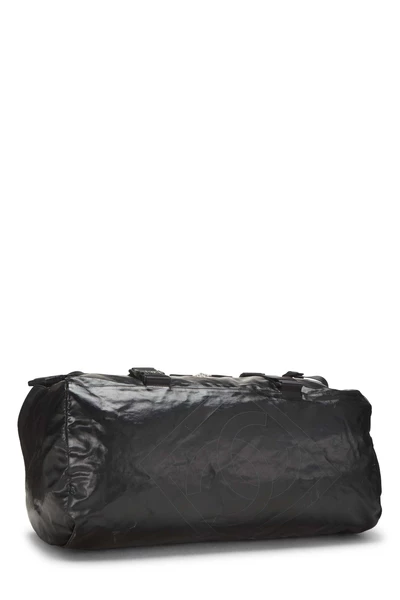 Black Coated Canvas Sportline Duffle, , large