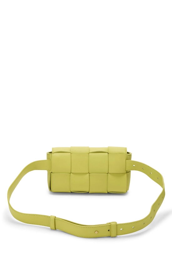 Green Maxi Intrecciato Cassette Belt Bag Mini, , large image number 3