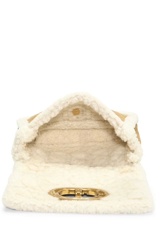 Brown Shearling Caro Bag Small, , large image number 5