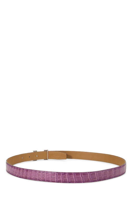 Purple Crocodile Porosus Constance Belt 90, , large image number 2