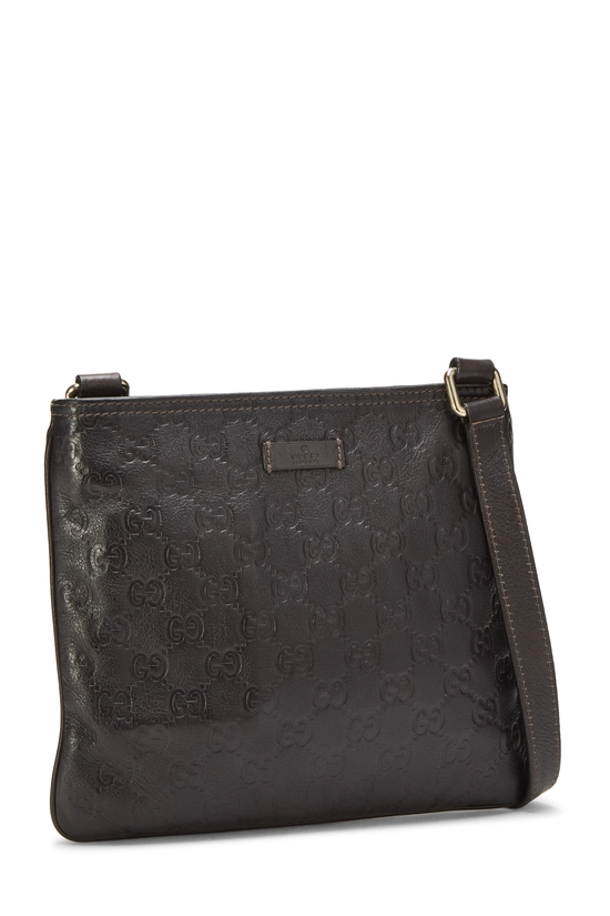 Brown Guccissima Flat Messenger Small, , large image number 1