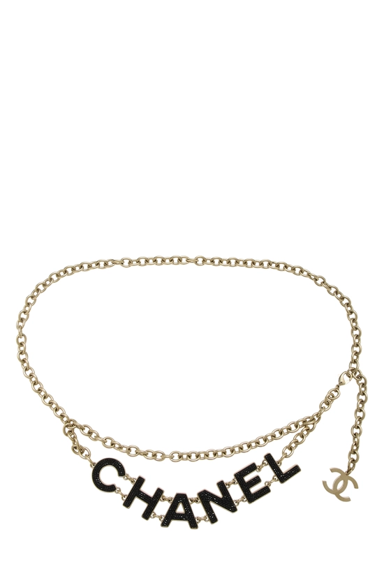 Gold Logo Chain Belt, , large image number 0