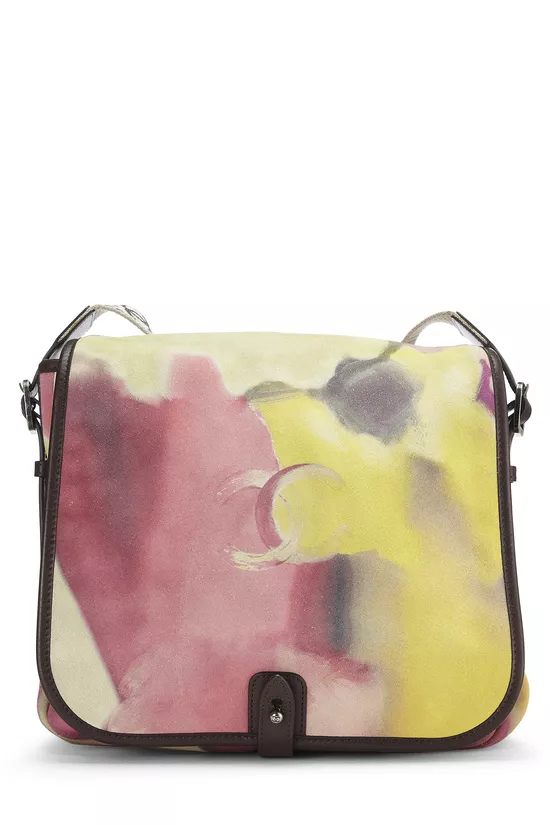 Multicolor Suede Flower Power Messenger, , large image number 0