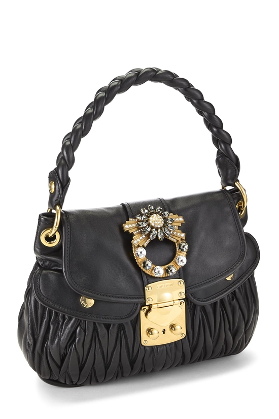 Black Calfskin Buckle Hobo Small, , large image number 1