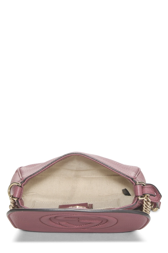 Purple Grained Leather Soho Chain Flap Crossbody Small, , large image number 5