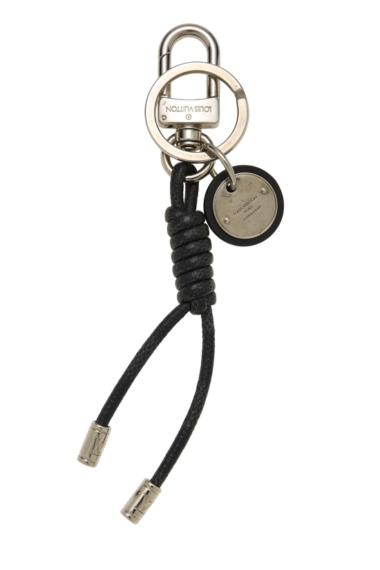 Silver & Black Leather Rope Key Holder, , large image number 1