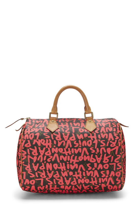 Stephen Sprouse x Louis Vuitton Monogram Pink Graffiti Speedy 30  QJB0FZ2TPB124
