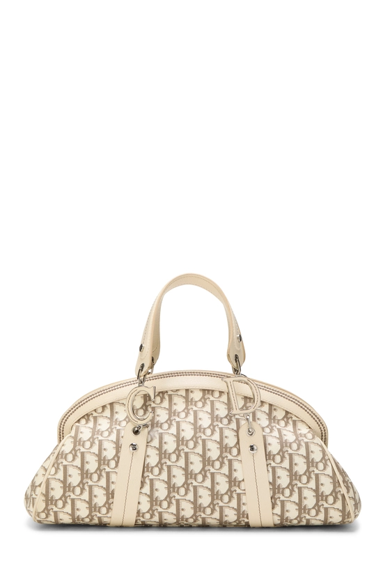 Beige Embroidered Floral Handbag Small, , large image number 3