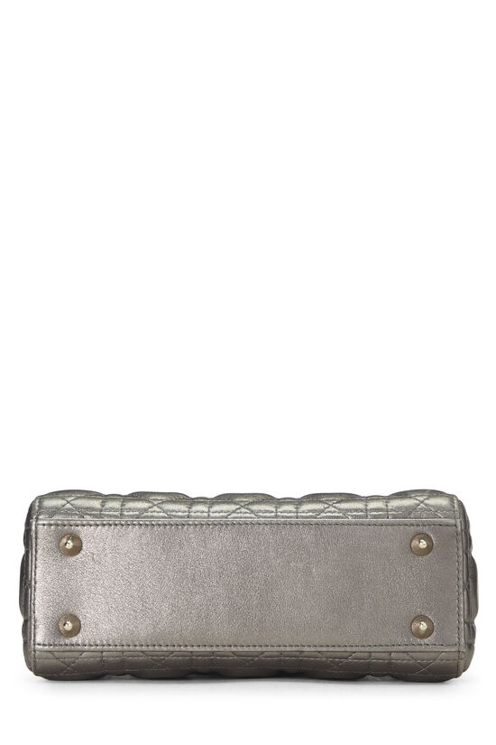 Silver Metallic Cannage Quilted Lambskin Lady Dior Small, , large image number 4