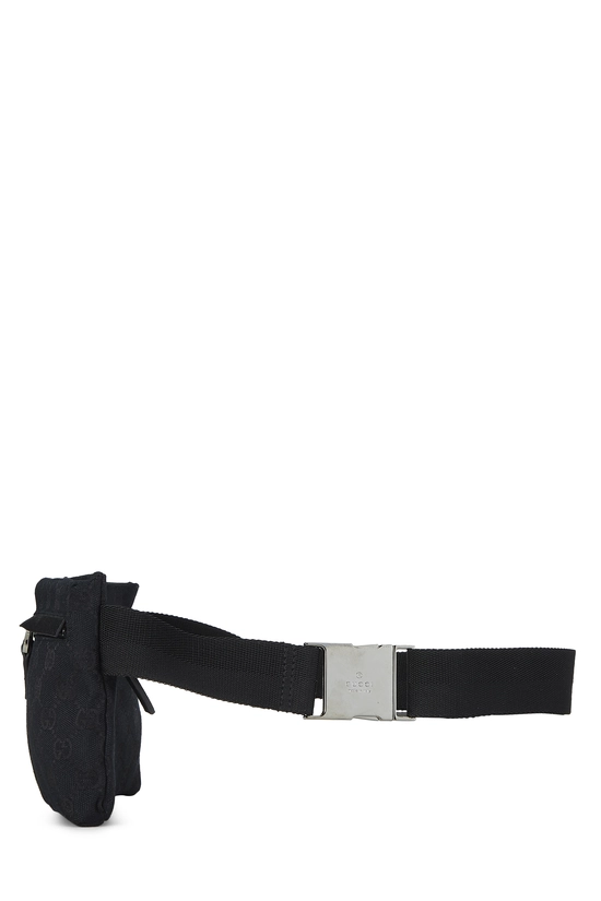 Black GG Canvas Double Pocket Waist Pouch, , large image number 2