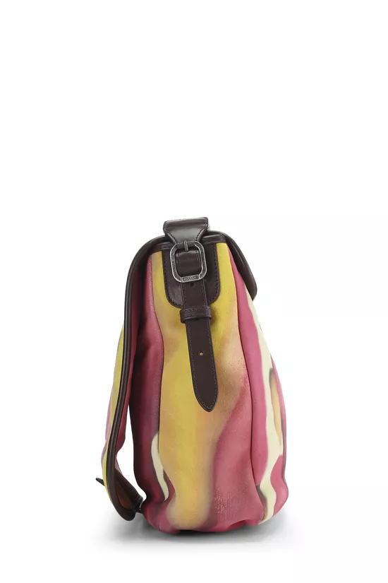 Multicolor Suede Flower Power Messenger, , large image number 2