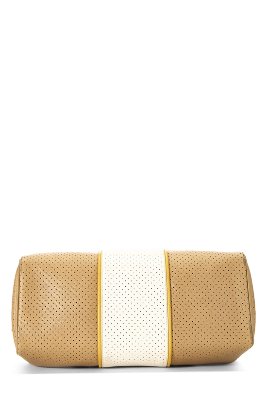 Multicolor Perforated Leather Boston Bag, , large image number 4