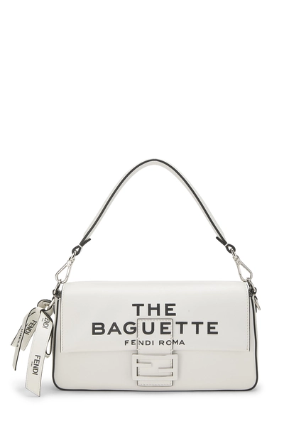 Marc Jacobs x Fendi White Leather Baguette