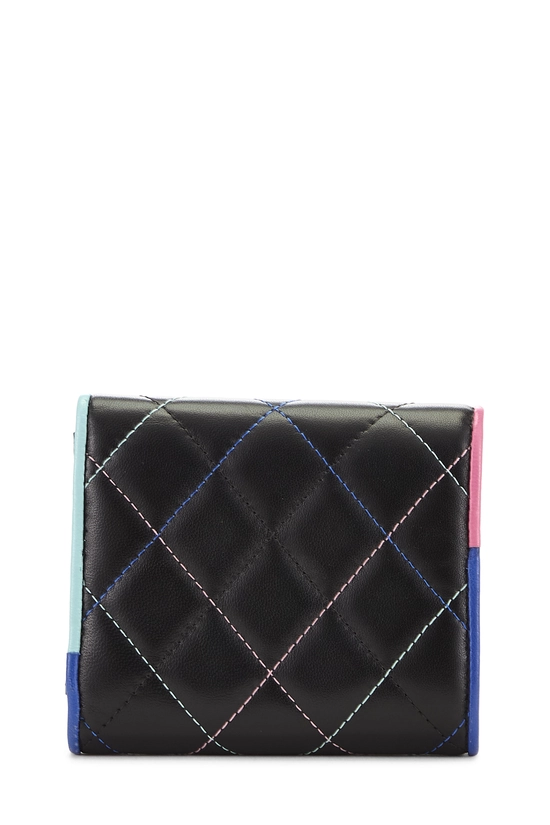Black Quilted Lambskin Wallet, , large image number 2
