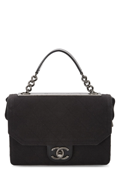 Chanel Paris-Salzburg Black Canvas Top Handle Medium — photo 1