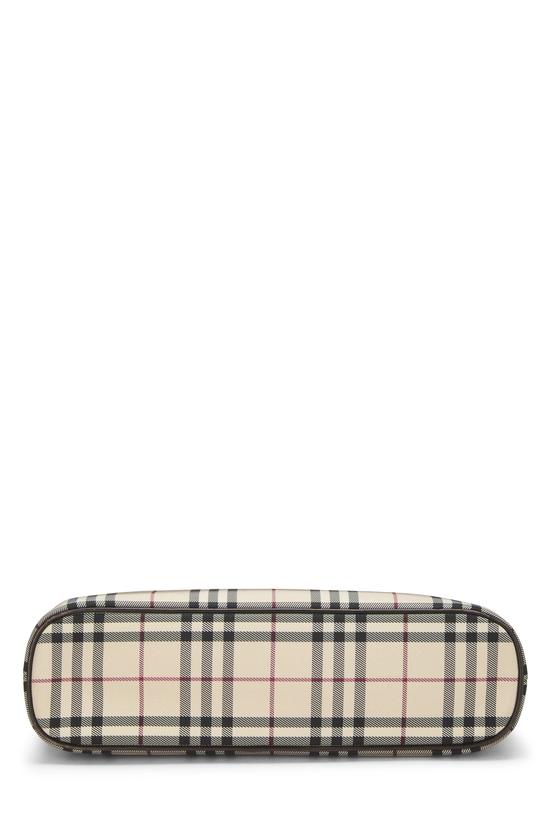 Brown Nylon House Check Handbag Medium, , large image number 4