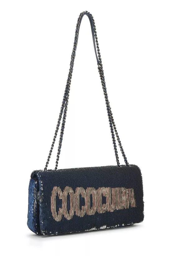 Navy Sequin Coco Cuba Clutch, , large image number 1