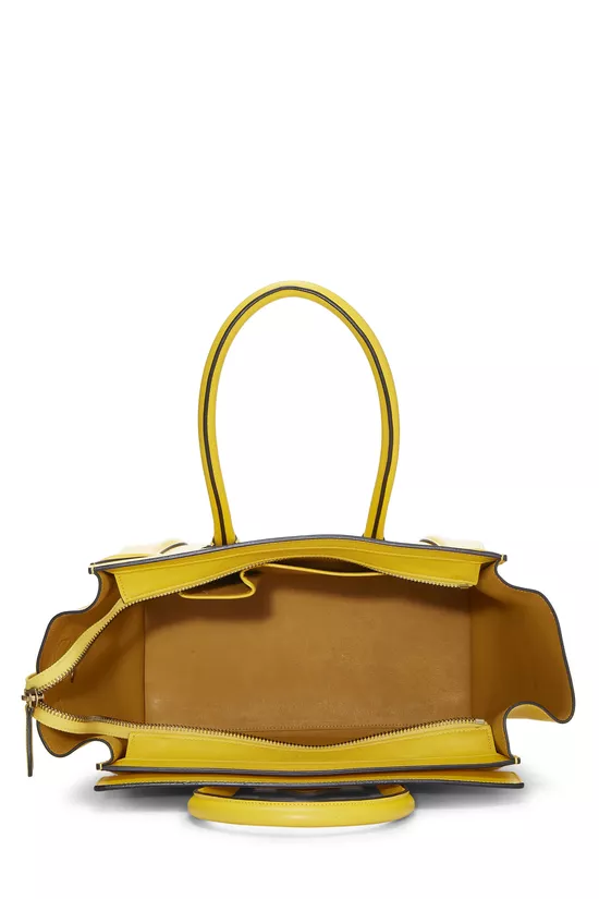Yellow Smooth Calfskin Luggage Mini, , large image number 5