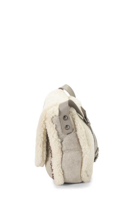 Paris-Salzburg White Shearling Austrian Messenger, , large image number 2