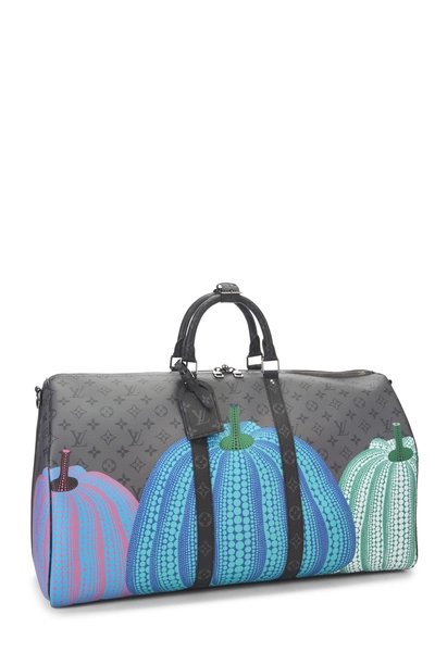 Louis Vuitton Yayoi Kusama x Louis Vuitton Grey Monogram Eclipse Pumpkin Dots Keepall Bandouliere 55 — photo 2