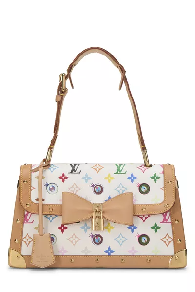 Takashi Murakami x Louis Vuitton White Monogram Multicolore Eye Need You Bag