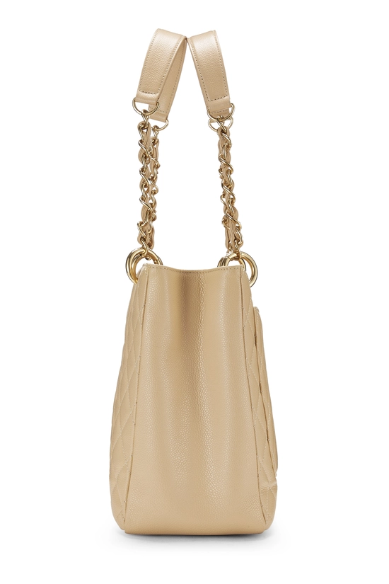Beige Quilted Caviar Grand Shopping Tote (GST), , large image number 2