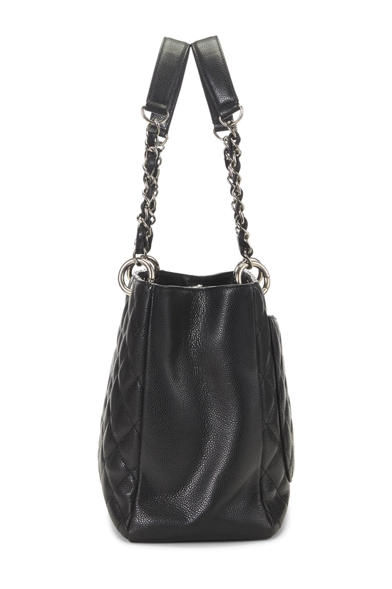 Black Quilted Caviar Grand Shopping Tote (GST), , large image number 2