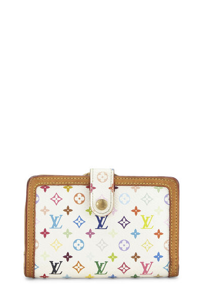 Takashi Murakami x Louis Vuitton White Monogram Multicolore Porte-Monnaie Viennois Wallet