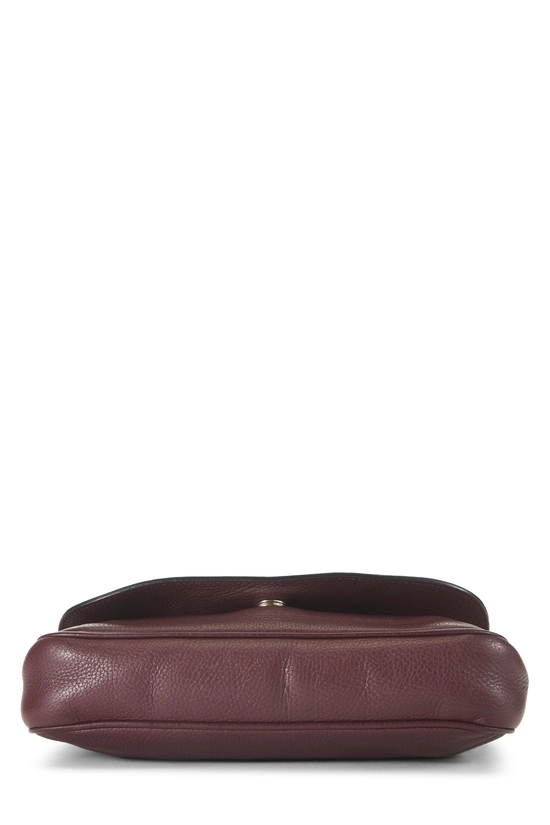 Burgundy Grained Leather Soho Chain Flap Crossbody, , large image number 4