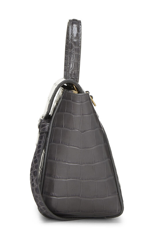 Grey Embossed Belt Bag Nano, , large image number 2